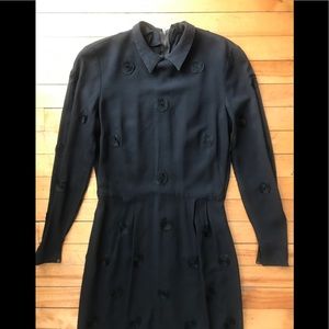 Vintage 40s Black Dress